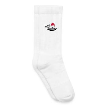 Joyeux Noël - Chaussettes de tennis bio enfant - blanc - Droite