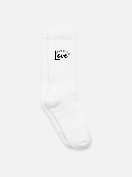 Made With Love zweifarbig - Kinder Tennissocken - Weiß