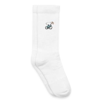 Rennrad Radfahren - Kinder Tennissocken - Weiß - Rechts