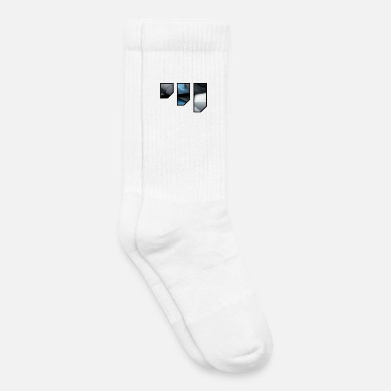 Futuristisches Techno Abstraktes Muster - Kinder Tennissocken - Weiß