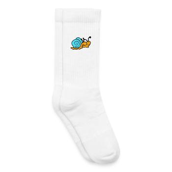2 Schneckenhaus Schnecken Team Verliebt Freunde - Kinder Tennissocken - Weiß - Rechts