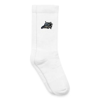 Adrénaline Conception de course de moto - Chaussettes de tennis bio enfant - blanc - Droite