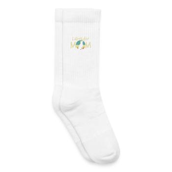 Labrador Mama Retro Sonnenuntergang Design - Kinder Tennissocken - Weiß - Rechts