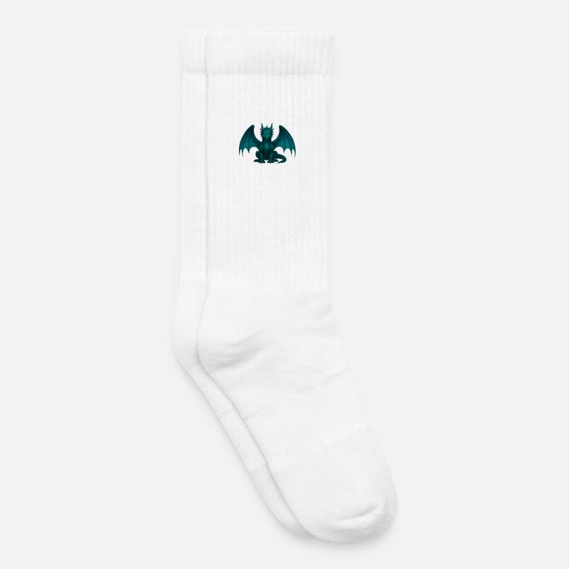 Ether Dragon – Magic & Transformation - Kids Tennis Socks - white