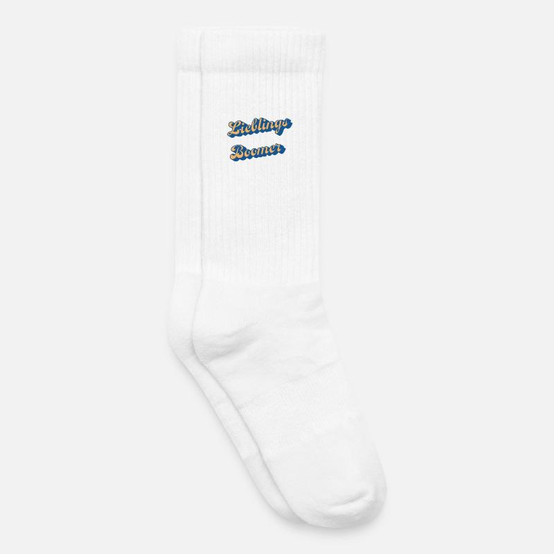 Liebings Boomer Script Logo - Kinder Tennissocken - Weiß