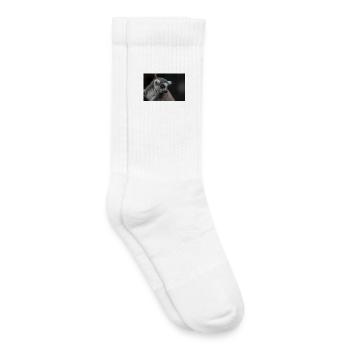 Lémurien à queue annelée - Chaussettes de tennis bio enfant - blanc - Droite