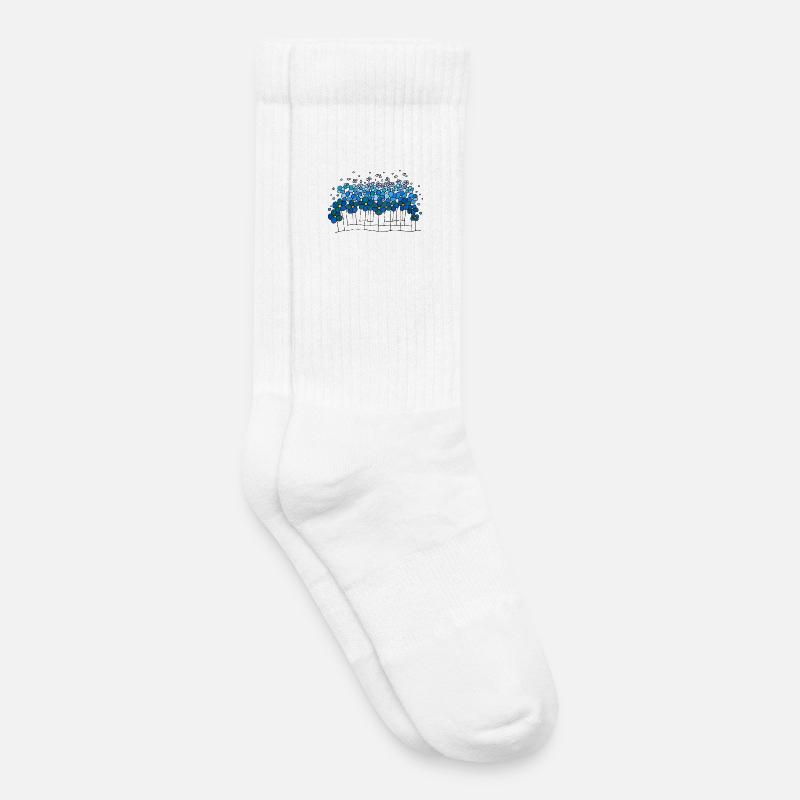 Blumen - Kinder Tennissocken - Weiß