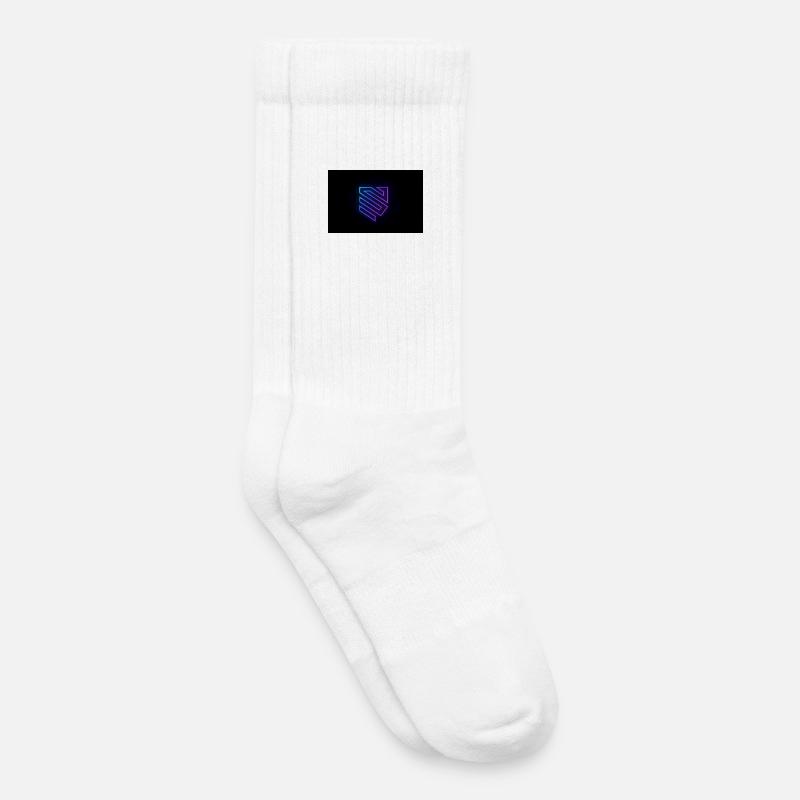 Neon Geometrie Logo Gradient - Kinder Tennissocken - Weiß
