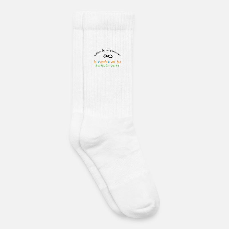 8_milliards_de_parisiens_le_code_et_les_haricot - Kinder Tennissocken - Weiß