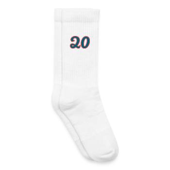 20. 20th ANNIVERSARY. 20 YEARS ANNIVERSARY. 20 YEARS. - Kids Tennis Socks - white - Right