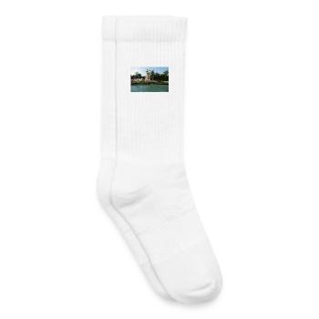 Die Fischerhäuschen von Caorle - Kinder Tennissocken - Weiß - Rechts