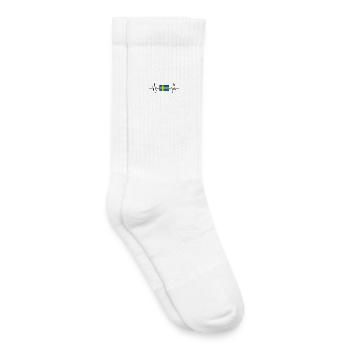 Swedish Flag Heartbeat - Kids Tennis Socks - white - Right