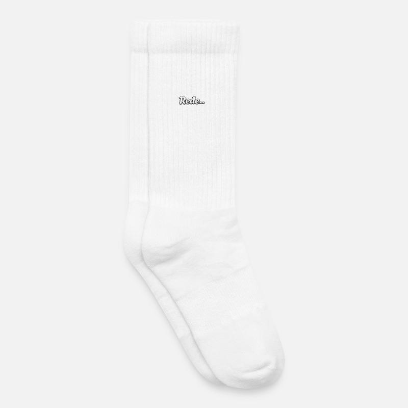 Rede... Wort - Kinder Tennissocken - Weiß