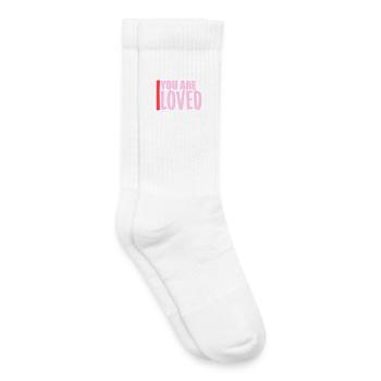 Tu es aimé, peu importe la compassion que tu ressens - Chaussettes de tennis bio enfant - blanc - Droite
