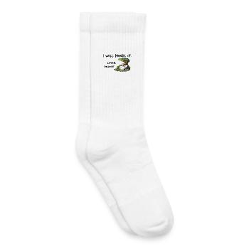 Je vais le hendl – Denglish drôle de proverbe - Chaussettes de tennis bio enfant - blanc - Droite