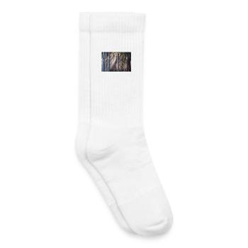 Rayons de lumière dans la forêt - Chaussettes de tennis bio enfant - blanc - Droite