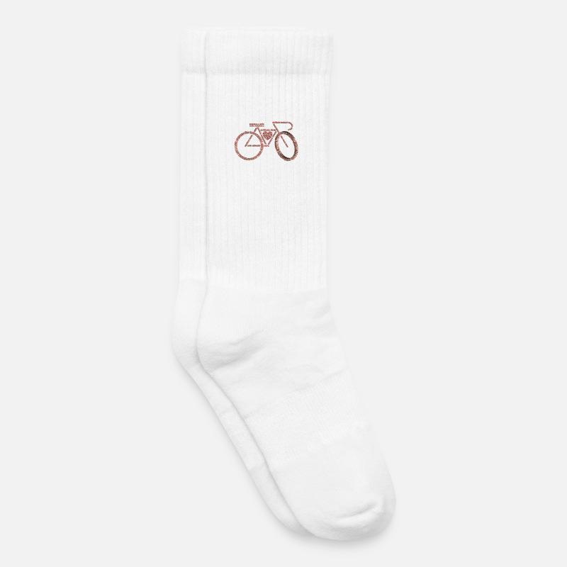 Fahrradsprachen Valentinstag V1 - Kinder Tennissocken - Weiß