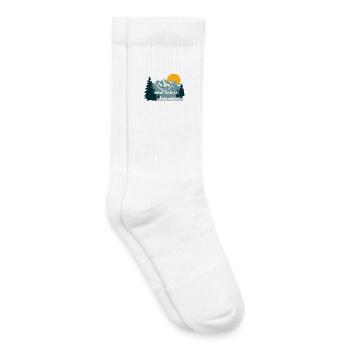 More Nature Less Noise - Kids Tennis Socks - white - Right