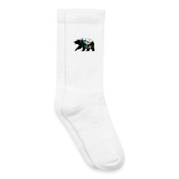 Bären-Abenteuer: Bergcamping - Kinder Tennissocken - Weiß - Rechts