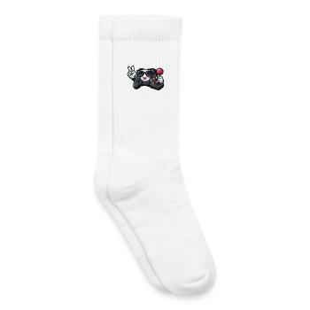 Kawaii Game Controller Peace Sign - Kids Tennis Socks - white - Right