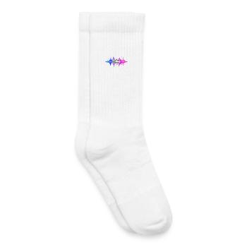 Des ondes sonores perdues dans la musique - Chaussettes de tennis bio enfant - blanc - Droite