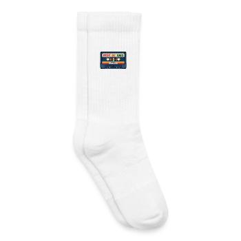 Best of 1983 – Mixtape rétro au look vintage - Chaussettes de tennis bio enfant - blanc - Droite