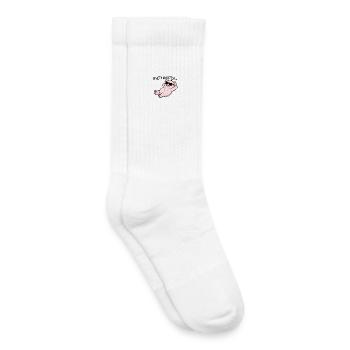Summer Pig Relax avec des lunettes de soleil - Chaussettes de tennis bio enfant - blanc - Droite