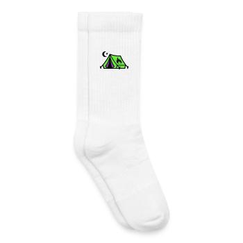 Icône du Festival du feu de camp de la tente - Chaussettes de tennis bio enfant - blanc - Droite