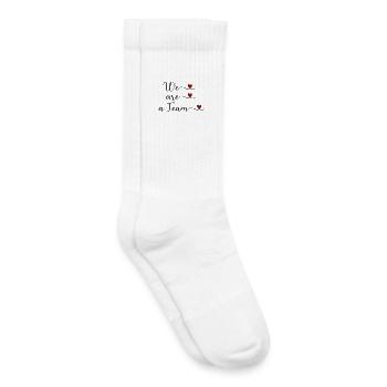 We are a Team Team Unity Design with a Heart - Kids Tennis Socks - white - Right