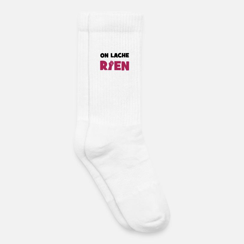 On lâche rien ! - Chaussettes de tennis bio enfant - blanc