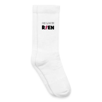 On lâche rien ! - Chaussettes de tennis bio enfant - blanc - Droite