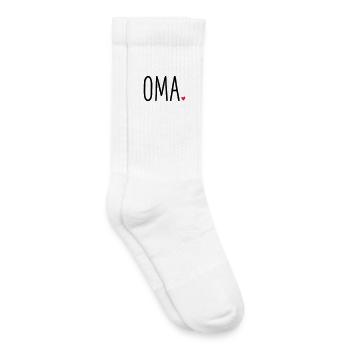 Oma Herz - Geschenk Muttertag Enkel Liebe - Kinder Tennissocken - Weiß - Rechts