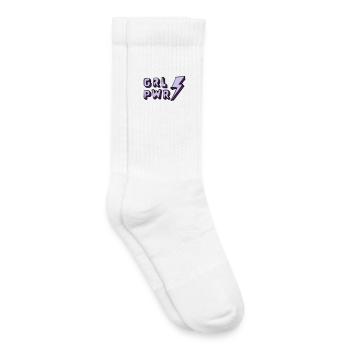 Illustration von Frauenpower und Energie - Kinder Tennissocken - Weiß - Rechts