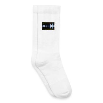Futuristische Reflexion der Skyline von Rotterdam - Kinder Tennissocken - Weiß - Rechts
