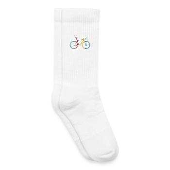 vélo rétro vélo de route amour vintage tour étape - Chaussettes de tennis bio enfant - blanc - Droite