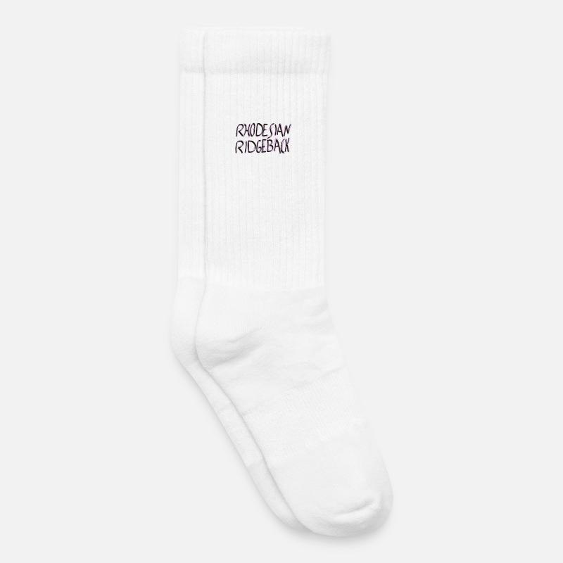 Rhodesian Ridgeback SchriftzugDesign - Kinder Tennissocken - Weiß