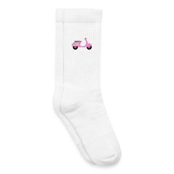 Roller flauschig Plüsch Vintage Mädchen Girl Fun - Kinder Tennissocken - Weiß - Rechts