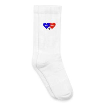 TOI MOI COEUR - Chaussettes de tennis bio enfant - blanc - Droite