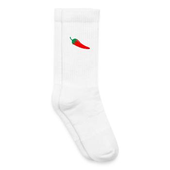 Lustiges Hot Chilli T-Shirt - Kinder Tennissocken - Weiß - Rechts
