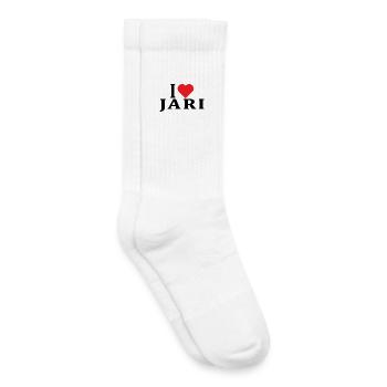 Name T-Shirt I love Jari T-Shirt Geschenkidee - Kinder Tennissocken - Weiß - Rechts