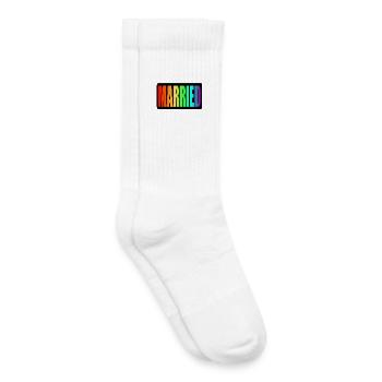 RAINBOW - VERHEIRATET LGBTQ - WEDDING PRIDE - Kinder Tennissocken - Weiß - Rechts