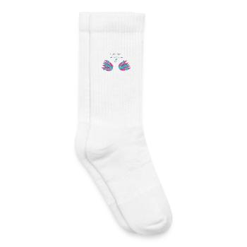 BUT WHAT IF I FALL? - Kids Tennis Socks - white - Right