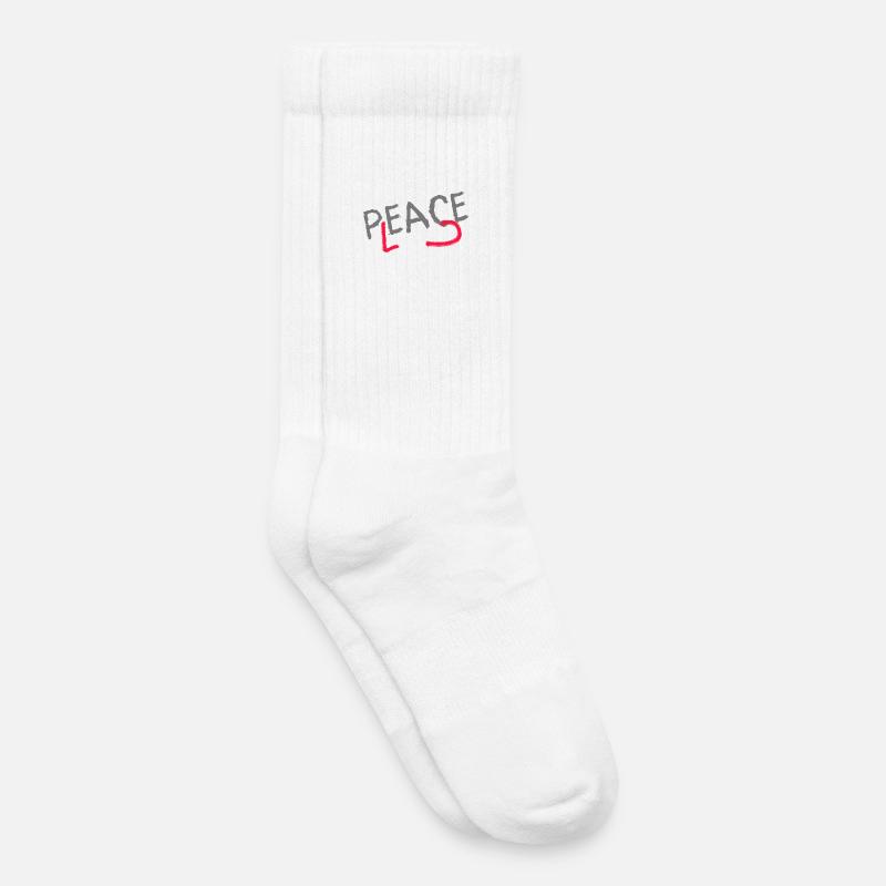 PLEASE PEACE - Kinder Tennissocken - Weiß