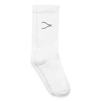 Illustration de la vieille pince - Chaussettes de tennis bio enfant - blanc - Droite