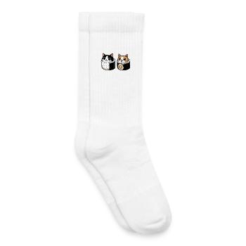 Neko Maki Mix : Le Chat Sushi - Chaussettes de tennis bio enfant - blanc - Droite