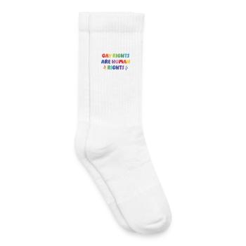 LGBT Pride Month - Gay Rights Are Human Rights - Kids Tennis Socks - white - Right
