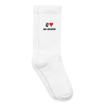 J'aime ma maman - Chaussettes de tennis bio enfant - blanc - Droite