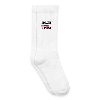 Formation de peintre 2ème année d'apprentissage Apprentissage de peintre Peintre - Chaussettes de tennis bio enfant - blanc - Droite