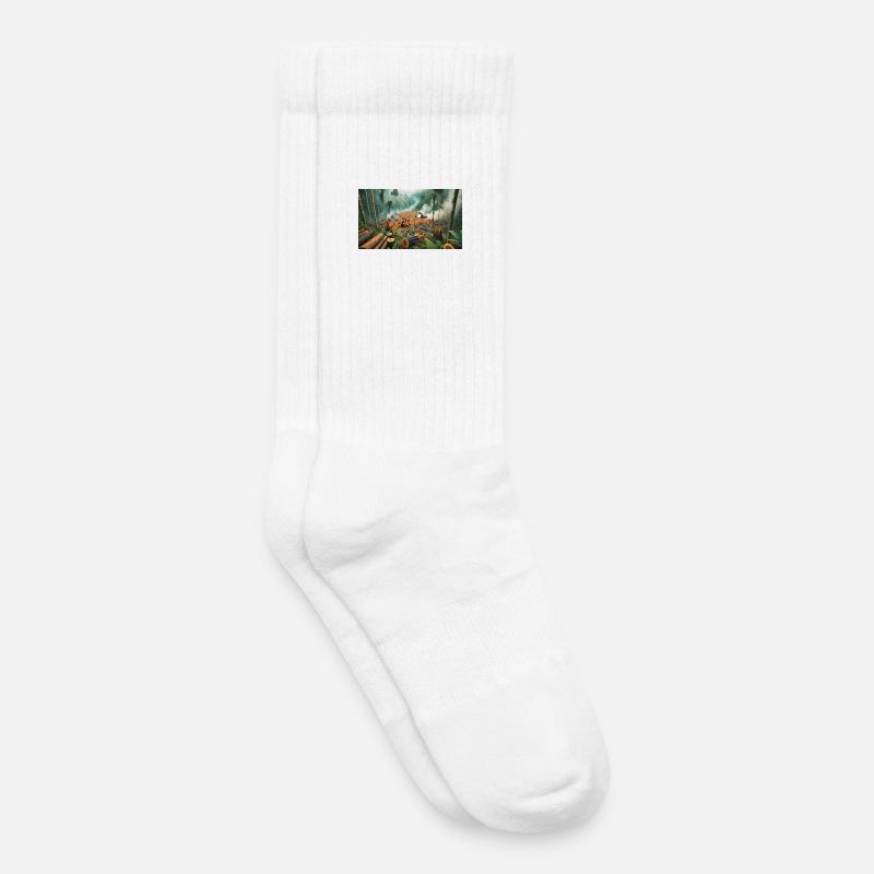 Stop Extinction: Waldschutz Design - Kinder Tennissocken - Weiß