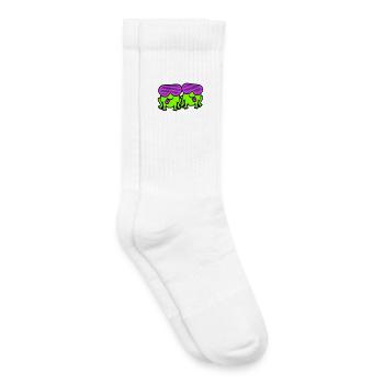 Frösche Party Sonnenbrillen cool lustig Comic Duo - Kinder Tennissocken - Weiß - Rechts